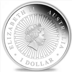 Opal Serie Lunar Hahn 1 Oz Silber + Box + COA *