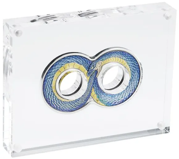 Ouroboros Infinity - Figure Eight - 2 Oz Silber Antik +Box +COA*
