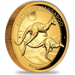 2 oz Gold High Relief Kangaroo 2018