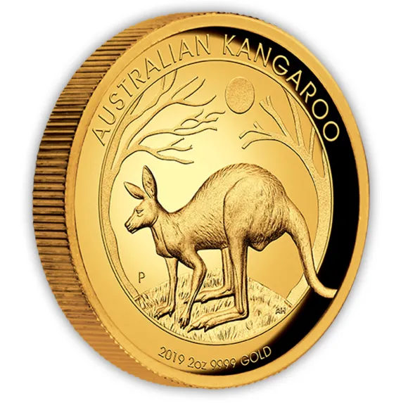 2 Oz Gold High Relief Känguru 2019