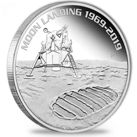 1 Oz Silber 50th Moon Landing Proof 2019*