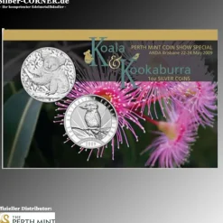 Perth Mint Coin Show Special Kookaburra + Koala 1 Unze Silber 2009*