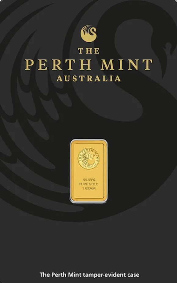 Perth Mint 1 Gramm Goldbarren - Känguru -