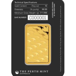 Perth Mint 10 Oz Goldbarren Kängurui
