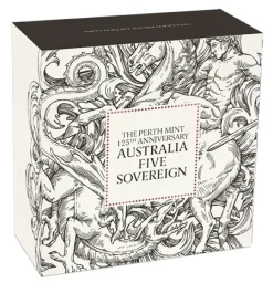 Perth Mint 5 Sovereign 125 Jahre Perth Mint