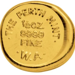 Perth MInt 1/2 Unze Goldbarren gegossen