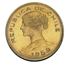 100 Pesos Chile - 18,3 Gramm Goldmünze