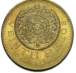 20 Pesos Mexiko Centenario Aztekenkalender Goldmünze