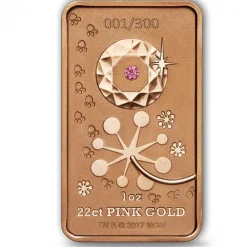 Pink Panther - 1 Oz Pink Gold - mit Diamanten + Box