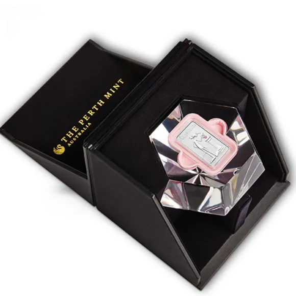 Pink Panther - 1 Unze Platin - mit Diamanten + Box*