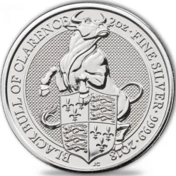 Queens Beast - Black Bull - 2 Oz Silber 2018 *