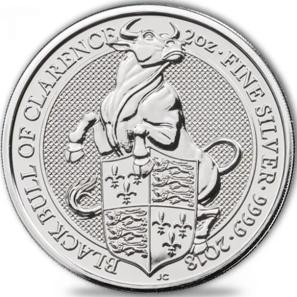 Queens Beast - Black Bull - 2 Oz Silber 2018 *