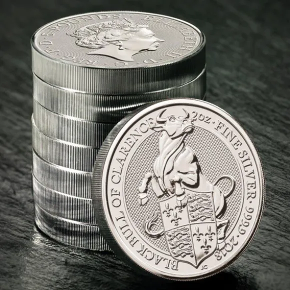 Queens Beast - Black Bull - 2 Oz Silber 2018 *