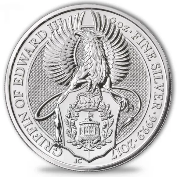 Queens Beast - Griffin of Edward - 2 Oz Silber 2017*