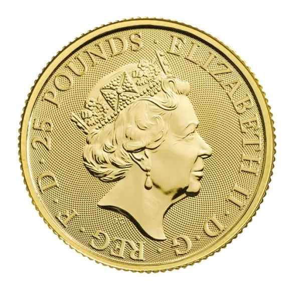 Queens Beasts - Greyhound -1/4 Oz Gold 2021
