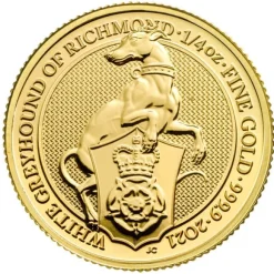 Queens Beasts - Greyhound -1/4 Oz Gold 2021