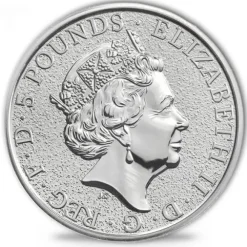 Queens Beasts -Red Dragon of Wales - 2 Oz Silber 2017*