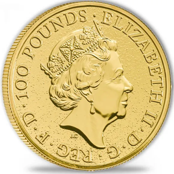 Queen´s Beasts - Red Dragon - 1 Oz Gold 2017