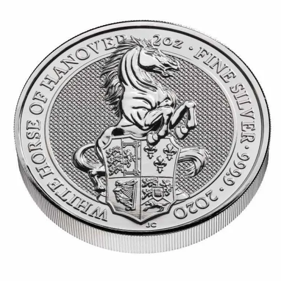 Queens Beasts - White Horse of Hanover - 2 Unzen Silber 2020 *