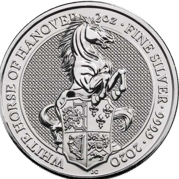 Queens Beasts - White Horse of Hanover - 2 Unzen Silber 2020 *