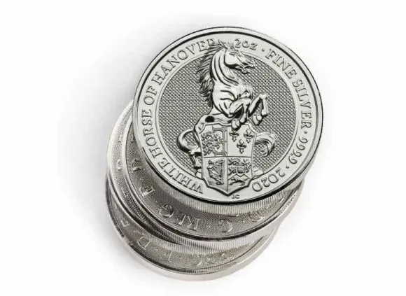 Queens Beasts - White Horse of Hanover - 2 Unzen Silber 2020 *