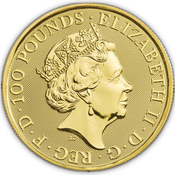 Queens Beasts - White Lion - 1 Oz Gold 2020
