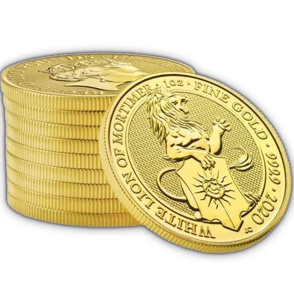 Queens Beasts - White Lion - 1 Oz Gold 2020