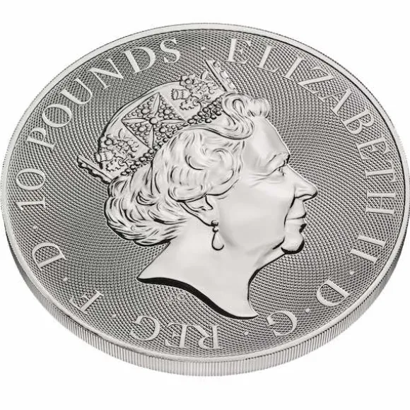 Queens Beasts - White Lion - 10 Unzen Silber 2021*