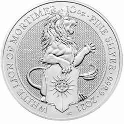 Queens Beasts - White Lion - 10 Unzen Silber 2021*