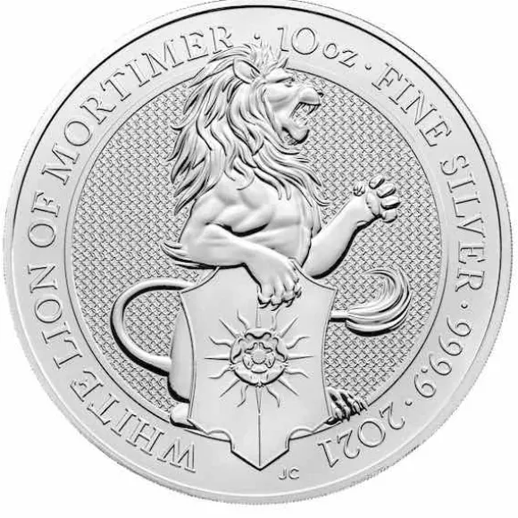 Queens Beasts - White Lion - 10 Unzen Silber 2021*