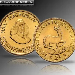 2 Rand Südafrika 7,32 Gramm Feingold