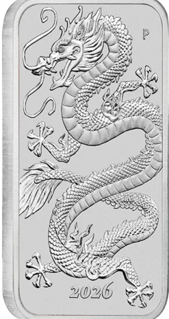 Rectangular Drache 1 Oz Silber 2026 (Regelbesteuert)