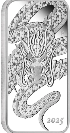 Rectangular Drache 1 Oz Sliber Proof 2025