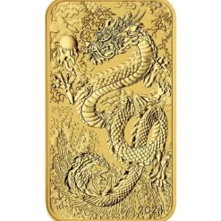Rectangular Drache 1 Unze Gold 2024