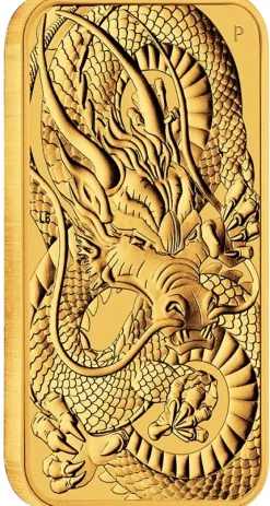 Rectangular Drache 1 Unze Gold 2021