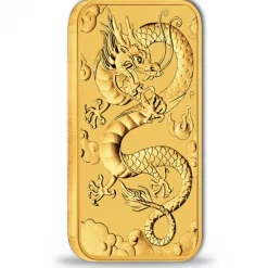 Rectangular Drache 1 Unze Gold 2019