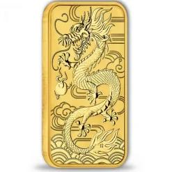 Rectangular Drache 1 Unze Gold 2018