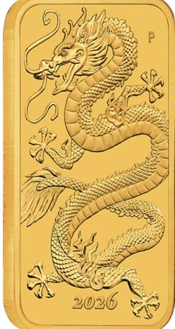 Rectangular Drache 1 Unze Goldmünze 2026
