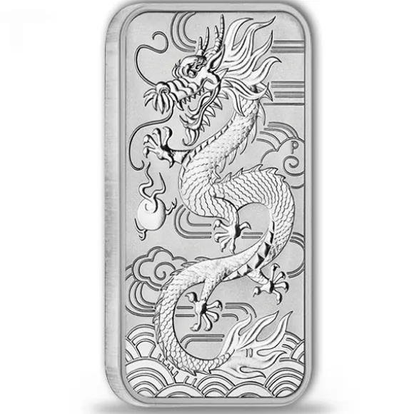 Rectangular Drache 1 Unze Silber 2018*