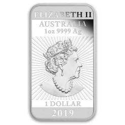 Rectangular Drache 1 Unze Silber Proof 2019 +Box +COA*