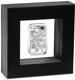 Rectangular Drache 1 Unze Silber Proof 2022 + Box + COA*