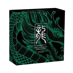 Rectangular Drache 1 Unze Silber Proof 2026 inklusive Box & Zertifikat