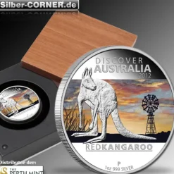 Red Kangaroo 1 Oz Silber Proof 2012 + Box + COA*