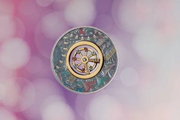 Riesenrad 2 Unzen Silbermünze Antik Swarovski 2025