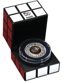 Rubiks Cube - 50 Jahre - 2 Oz Silber Antik Colored Coin 2024*