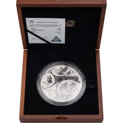 Russland Winterspiele Sotschi 1 KG Silber 2014 +Box +Zertifikat*