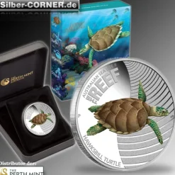 Sea Life II - Turtle - 1/2 Oz Silber Proof 2011 +Box +COA*