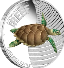Sea Life II - Turtle - 1/2 Oz Silber Proof 2011 +Box +COA*