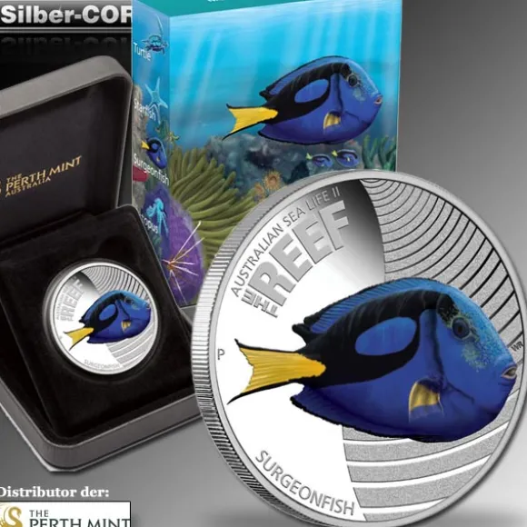 Sea Life - Surgeonfish - 1/2 Oz Silber Proof 2012*