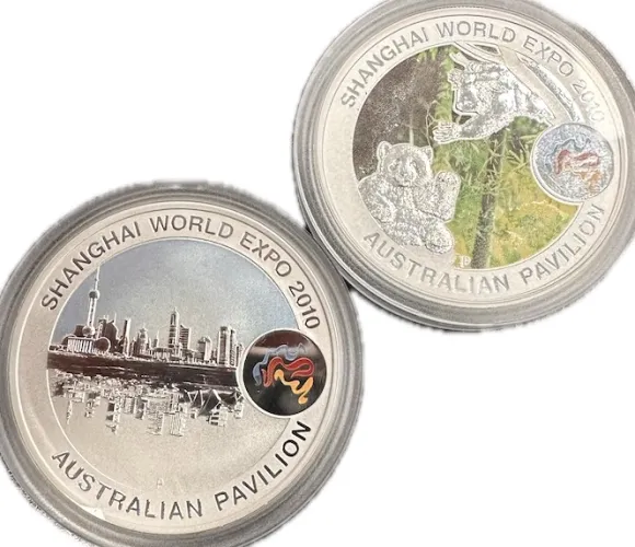 Shanghai Expo - Aust. Pavilion - 1oz Silber 2010 *